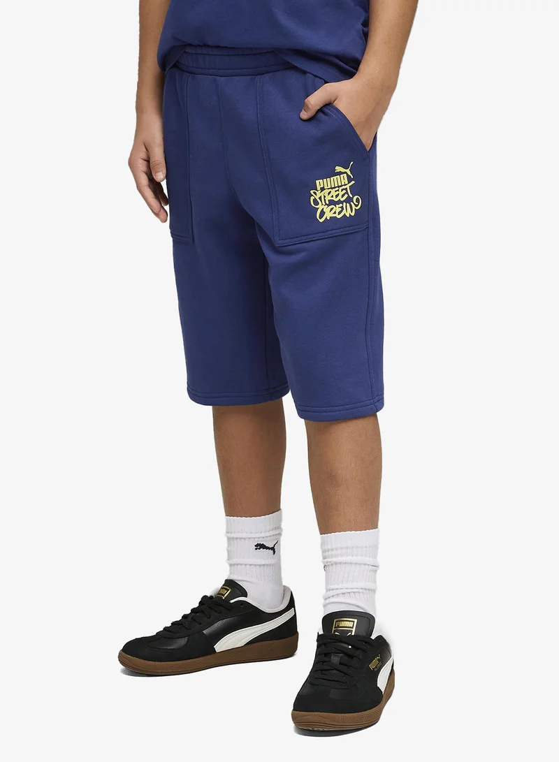 بوما شورت مريح شبابي بتصميم التسعينات